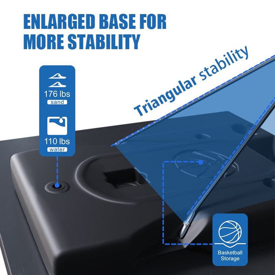 Portable Basketball Hoop – TotheCORE 5.25–8.53 Ft with Wheeled Base