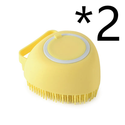 Pet Bath Massage Gloves – Silicone Brush for Dogs & Cats