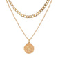 Fashion Retro Multilayer Coin Necklace Jewelry