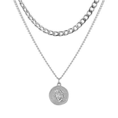 Fashion Retro Multilayer Coin Necklace Jewelry
