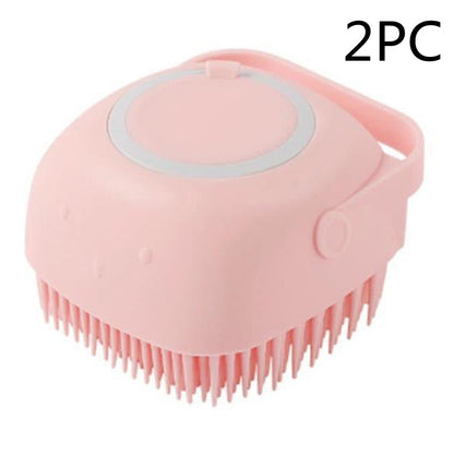 Pet Bath Massage Gloves – Silicone Brush for Dogs & Cats
