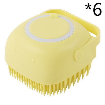 Pet Bath Massage Gloves – Silicone Brush for Dogs & Cats